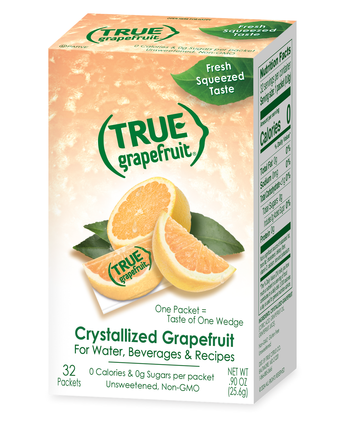 True Orange Natural Fruit Infusion - Zero Calorie Orange Packets – True ...